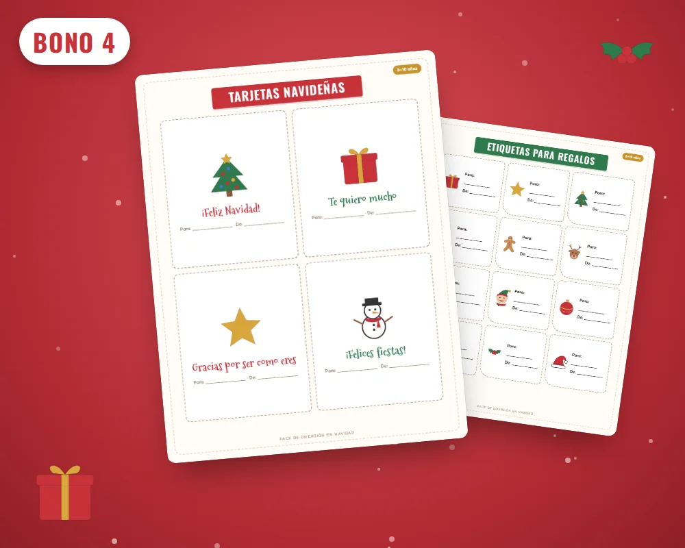Tarjetas y etiquetas para regalos
